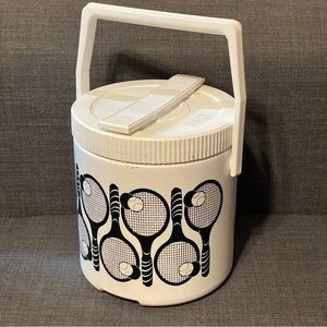 Vintage Scotch Mini Tennis Cooler W/ Drinking Spout Black & White